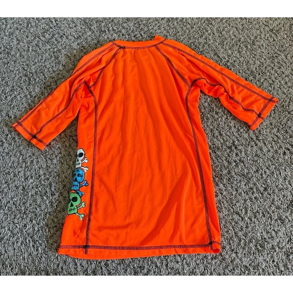 Children's Place Boys Orange‎ Short Sleeve Swim Shirt Size 10/12